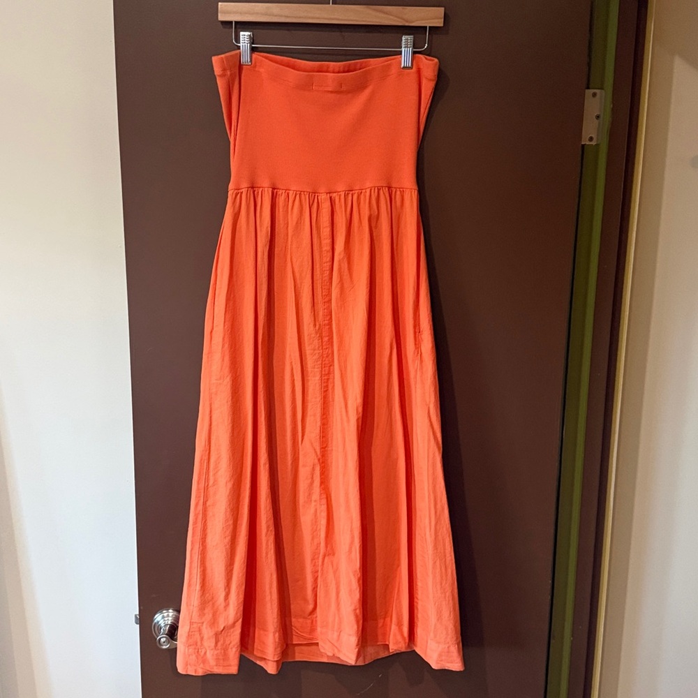 NWOT SUNDRY Orange Strapless Sundress - Picture 3 of 6